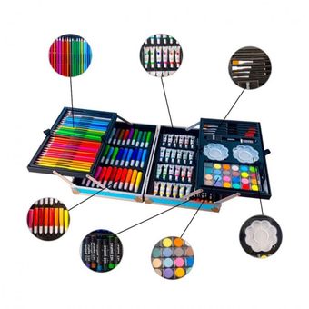 Set De Arte  Niños Caja Metálica 145 Pzs